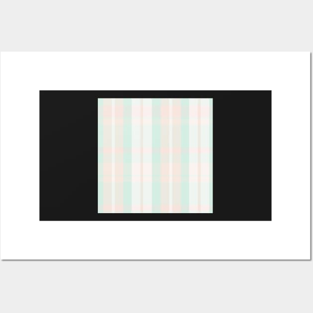 Pastel Aesthetic  Aillith 1 Hand Drawn Textured Plaid Pattern Wall Art by GenAumonier